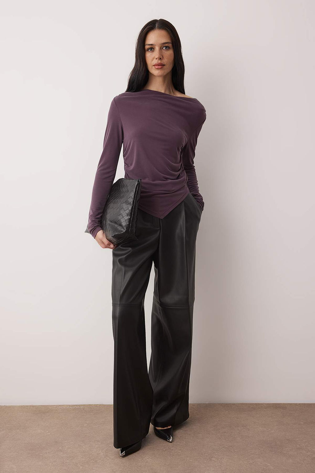 Murdum Modal Kumas Degaje Yaka Drapeli Vatkal? Asimetrik Orme Bluz TWOAW25BZ00031