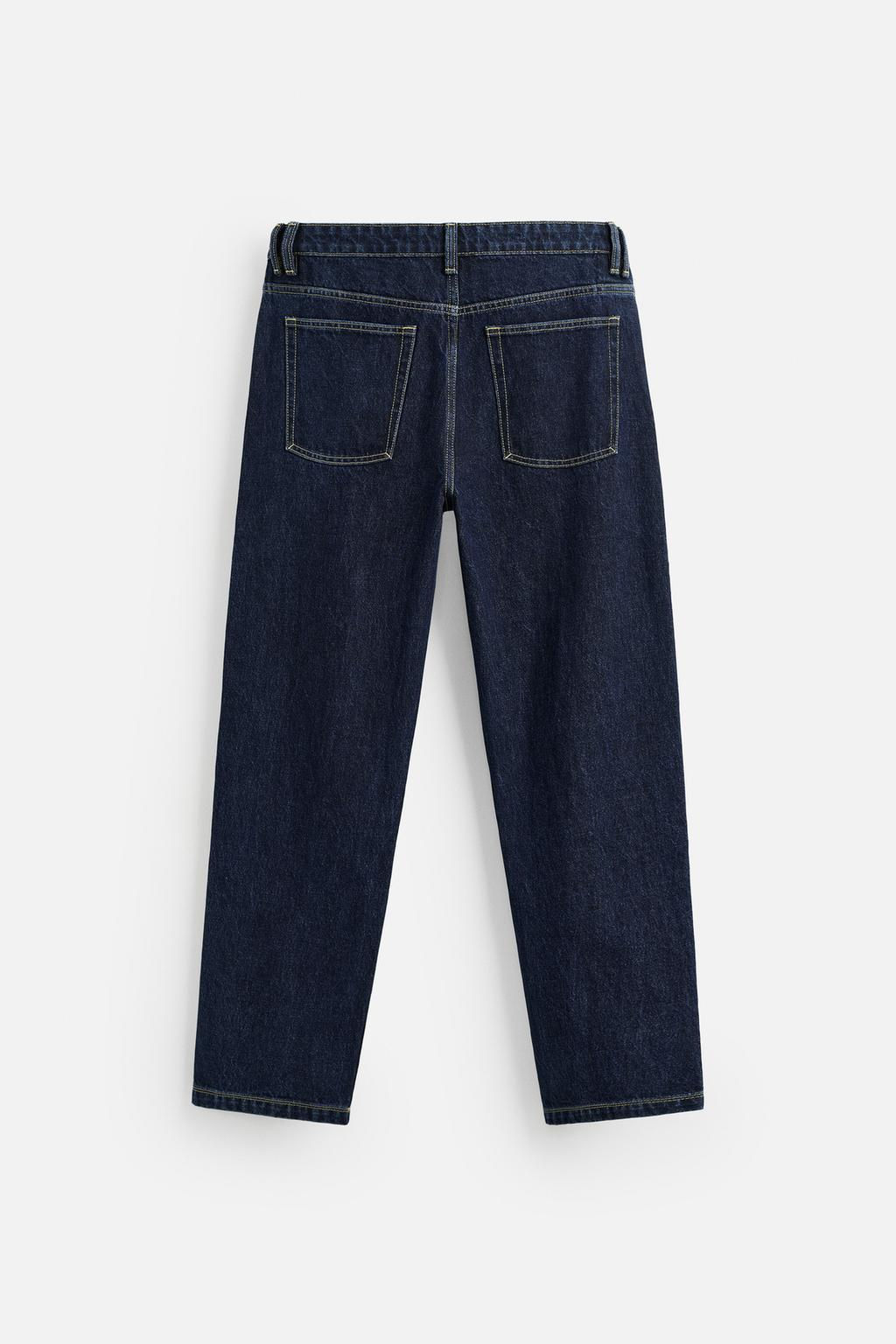STRAIGHT FIT JEANS WITH TOPSTITCHING - Zara фото 8