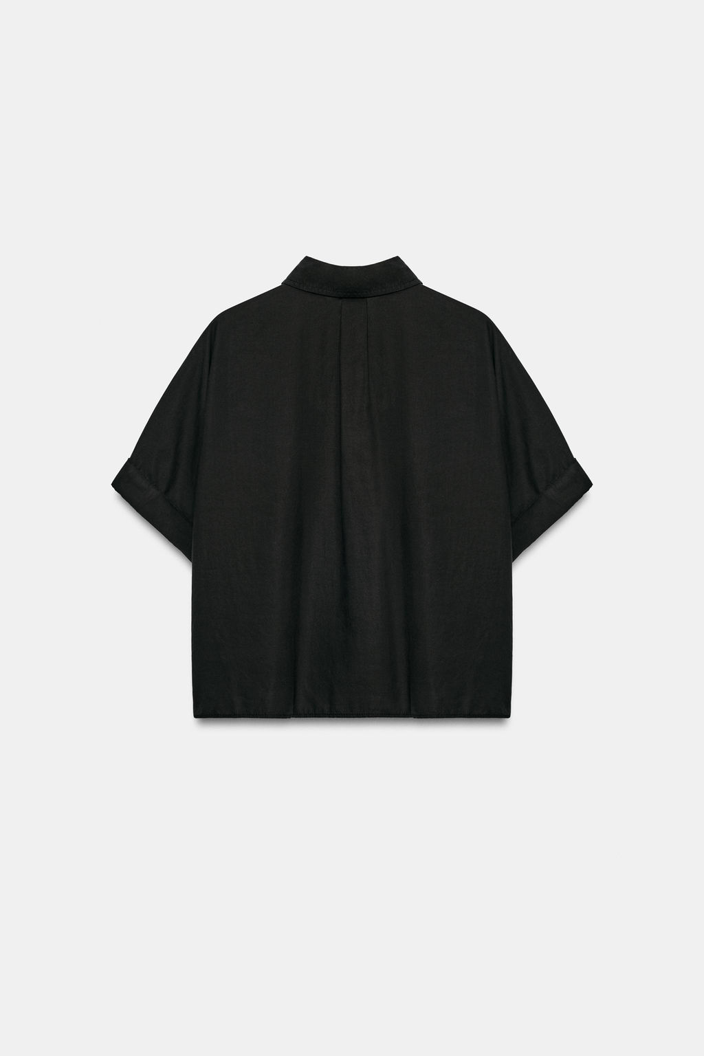 CAMISA FLUIDA MANGA CORTA / Negro - Zara фото 6