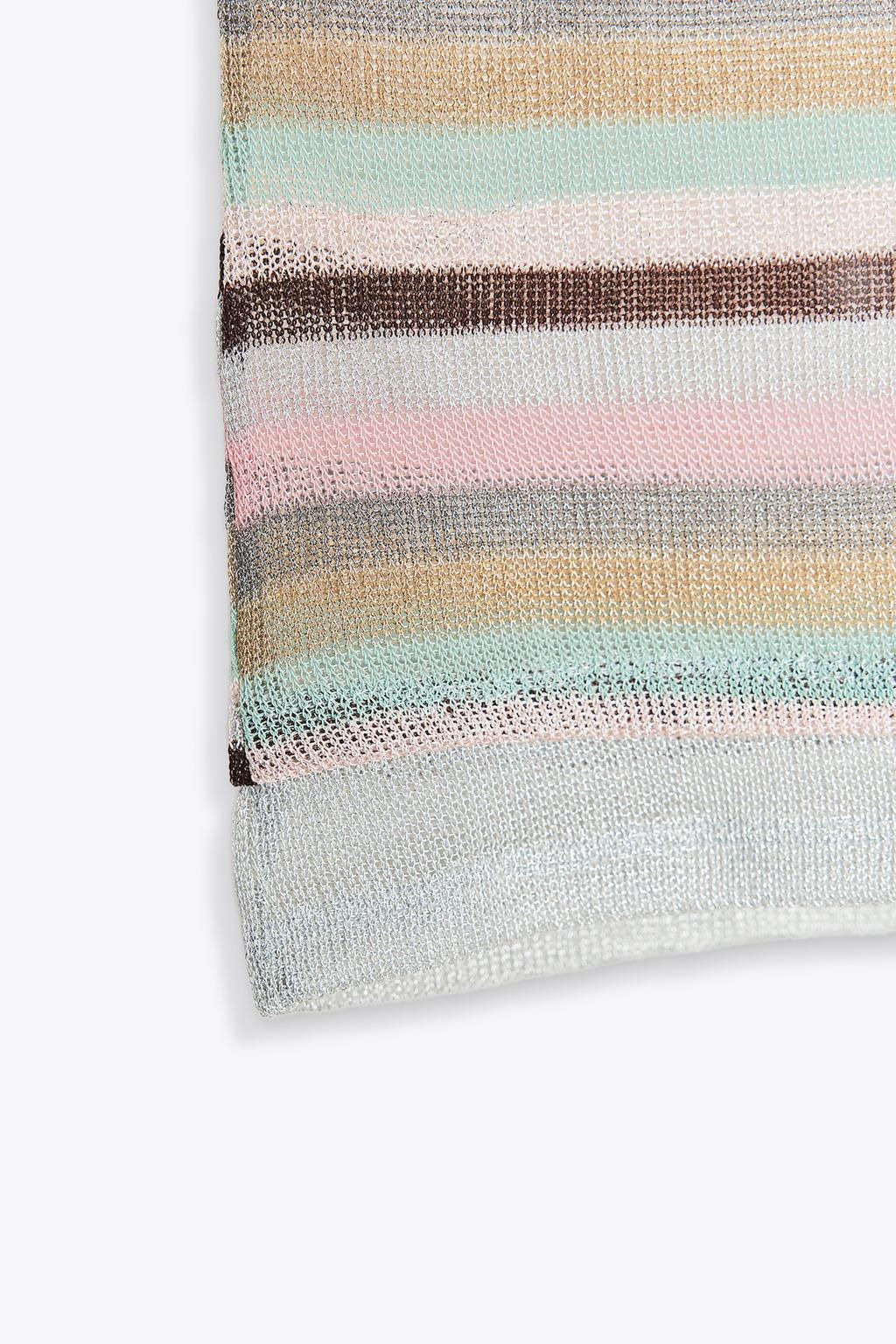 STRIPED METALLIC THREAD TOP - Zara фото 7