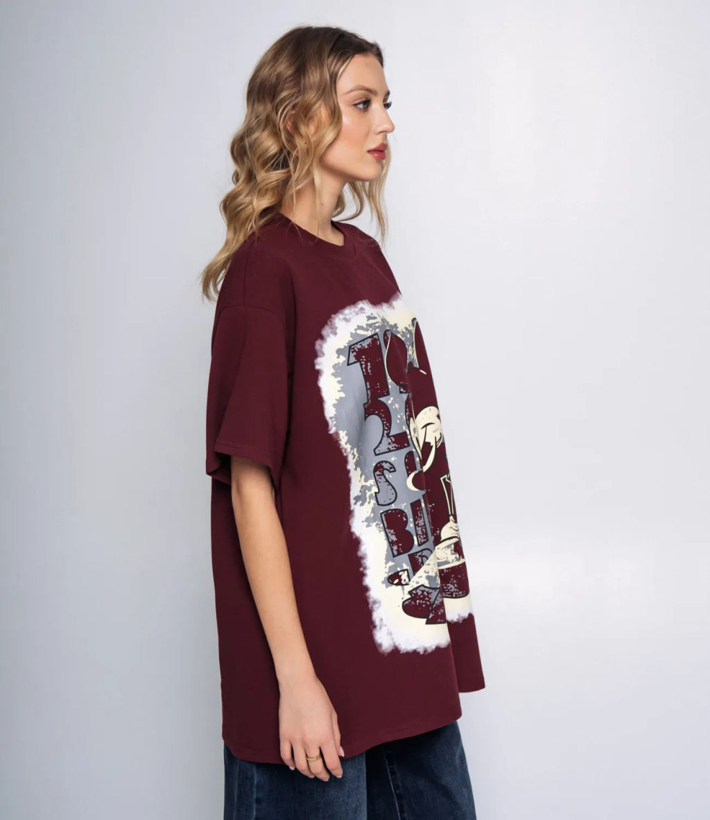 Футболка #КТ6-62, бордовый