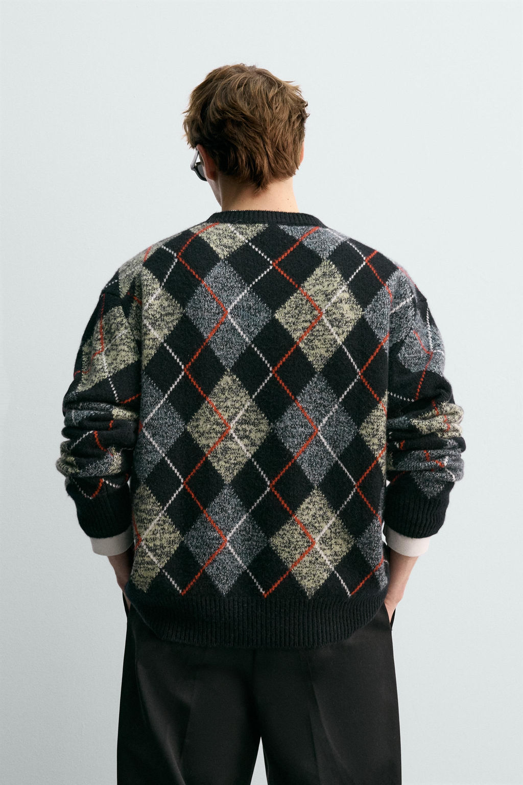 ARGYLE JUMPER 100% CASHMERE AARON LEVINE X ZARA фото 3
