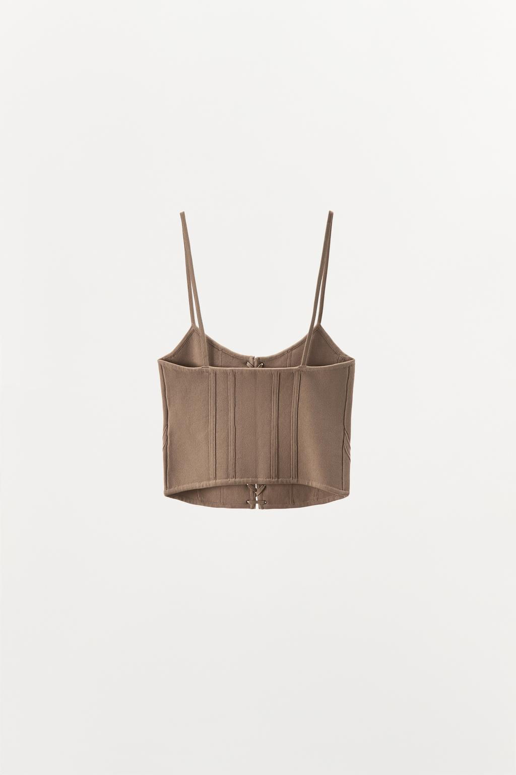 LACE-UP KNIT CORSET - Zara фото 6