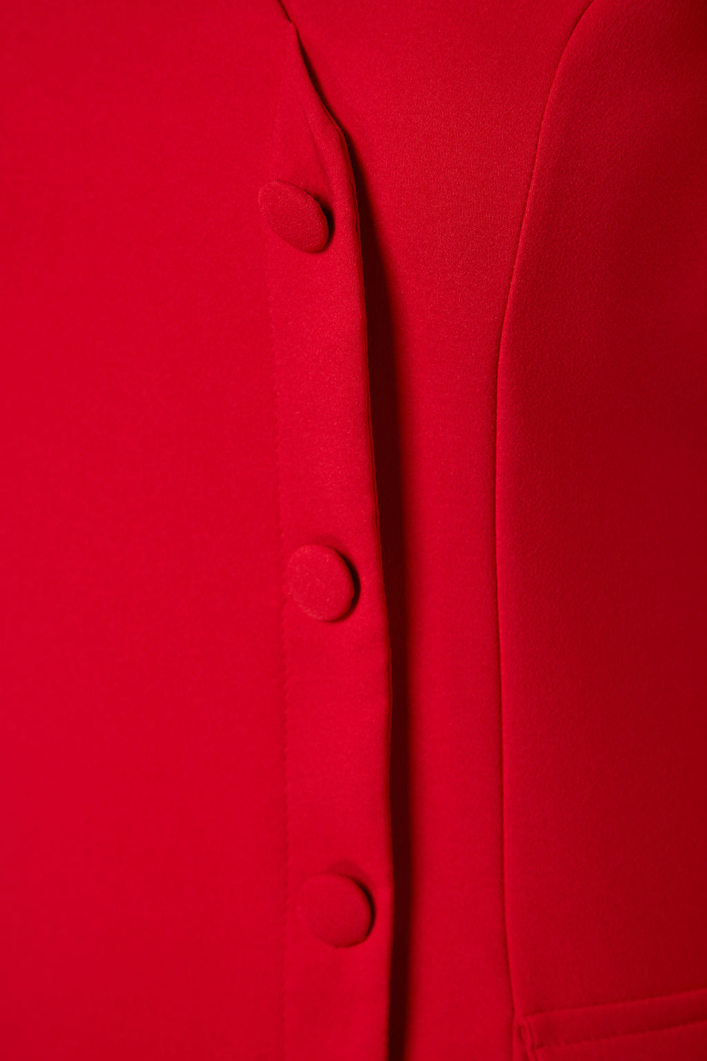K?rm?z? Cep Detayl? Dugmeli V Yaka Dokuma Ceket Elbise TWOAW24EL00629 - Trendyolmilla фото 13