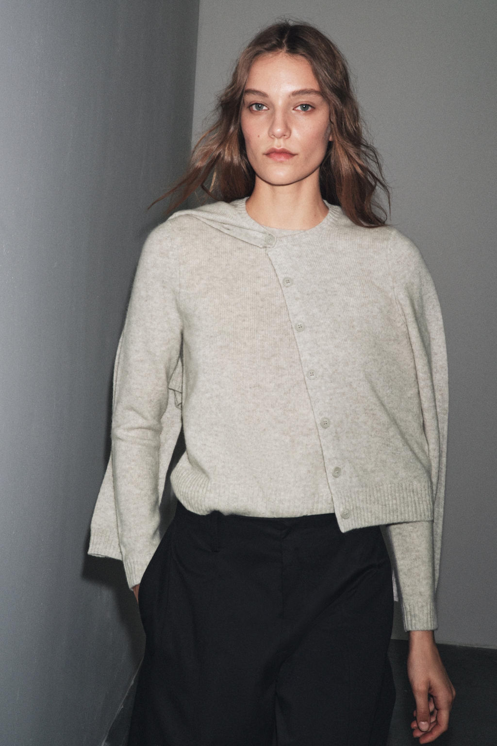 BASIC 100% WOOL KNIT CARDIGAN - Zara фото 2