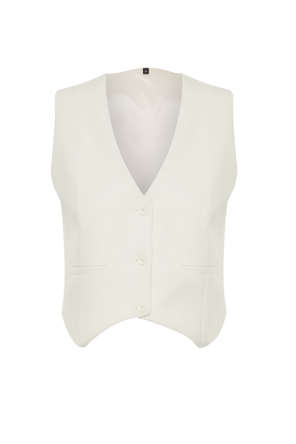 TRENDYOLMILLA Siyah Regular Dokuma K?sa/Crop Yelek TWOSS22YE0053 фото 12