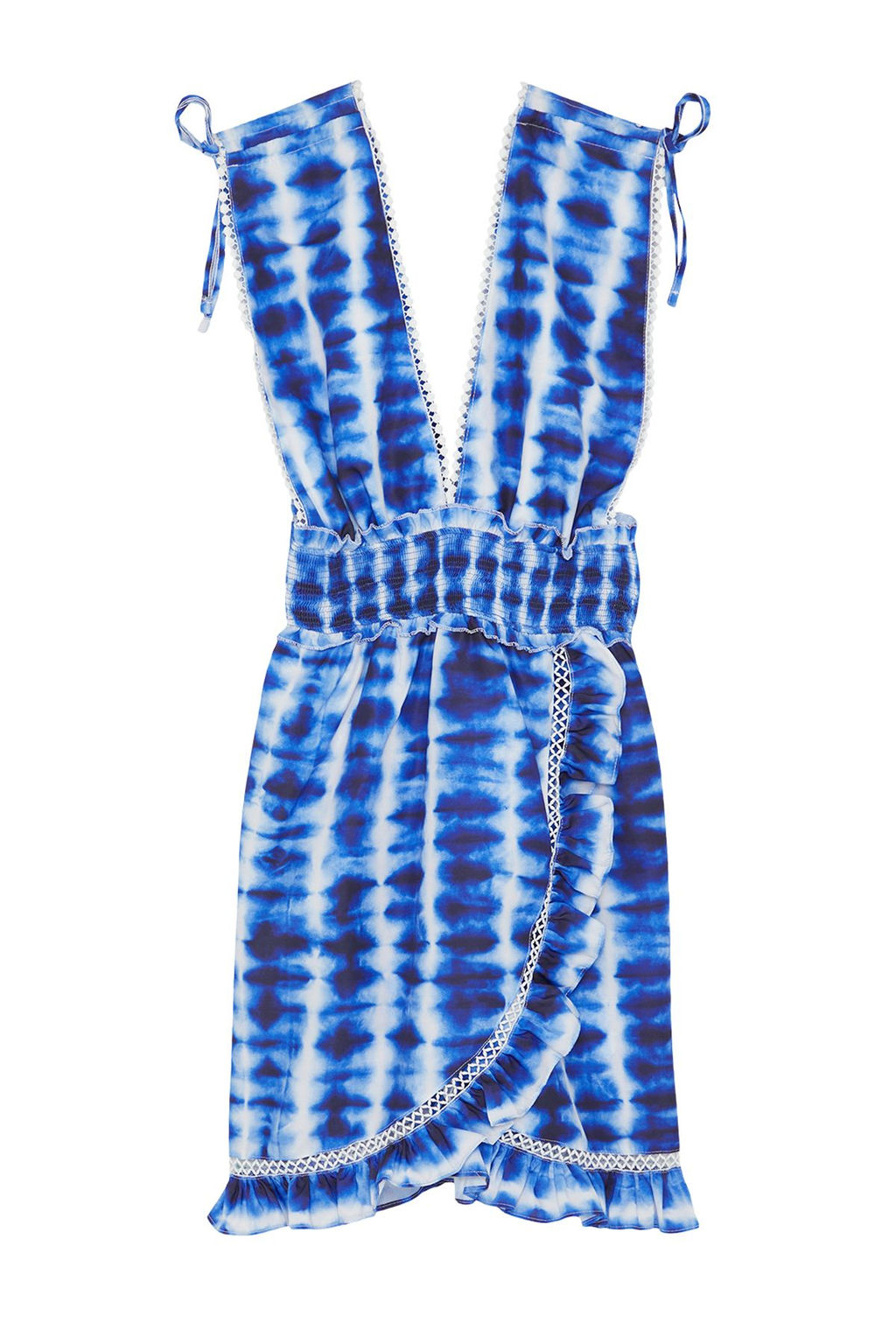 Soyut Desenli Mini Dokuma F?rf?rl? Plaj Elbisesi TBESS24EL00126 - Trendyolmilla фото 7