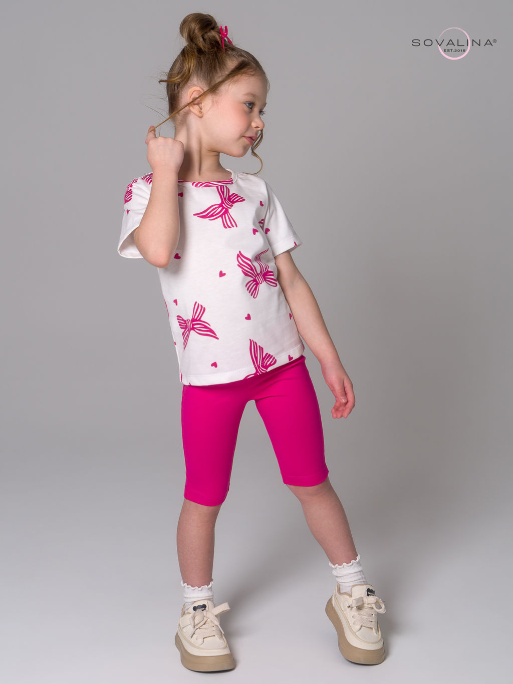 Костюм Актив алые бантики-фуксия - Sovalina фото 11
