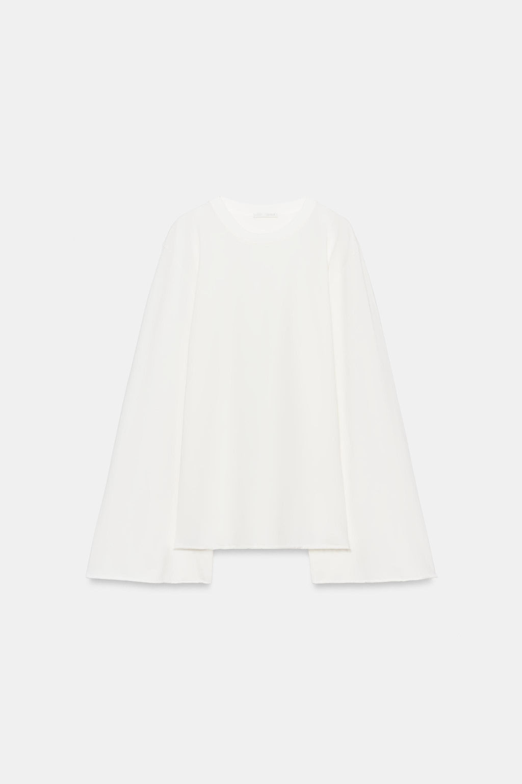 CAMISETA MANGA LARGA ALGOD?N / Blanco - Zara фото 5