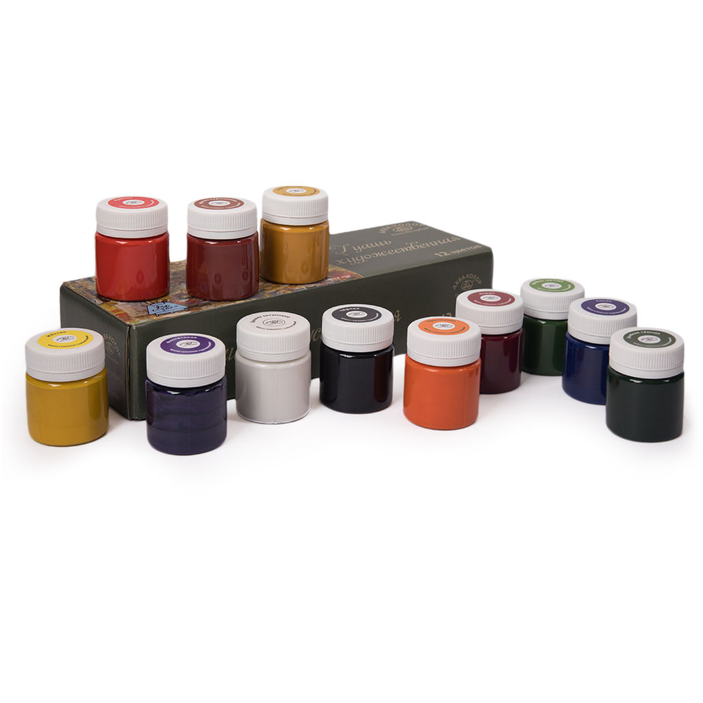 Краска гуашь Аква-колор Набор художественный Летний сад в картонной упаковке 12 цв. х 40 мл К2421