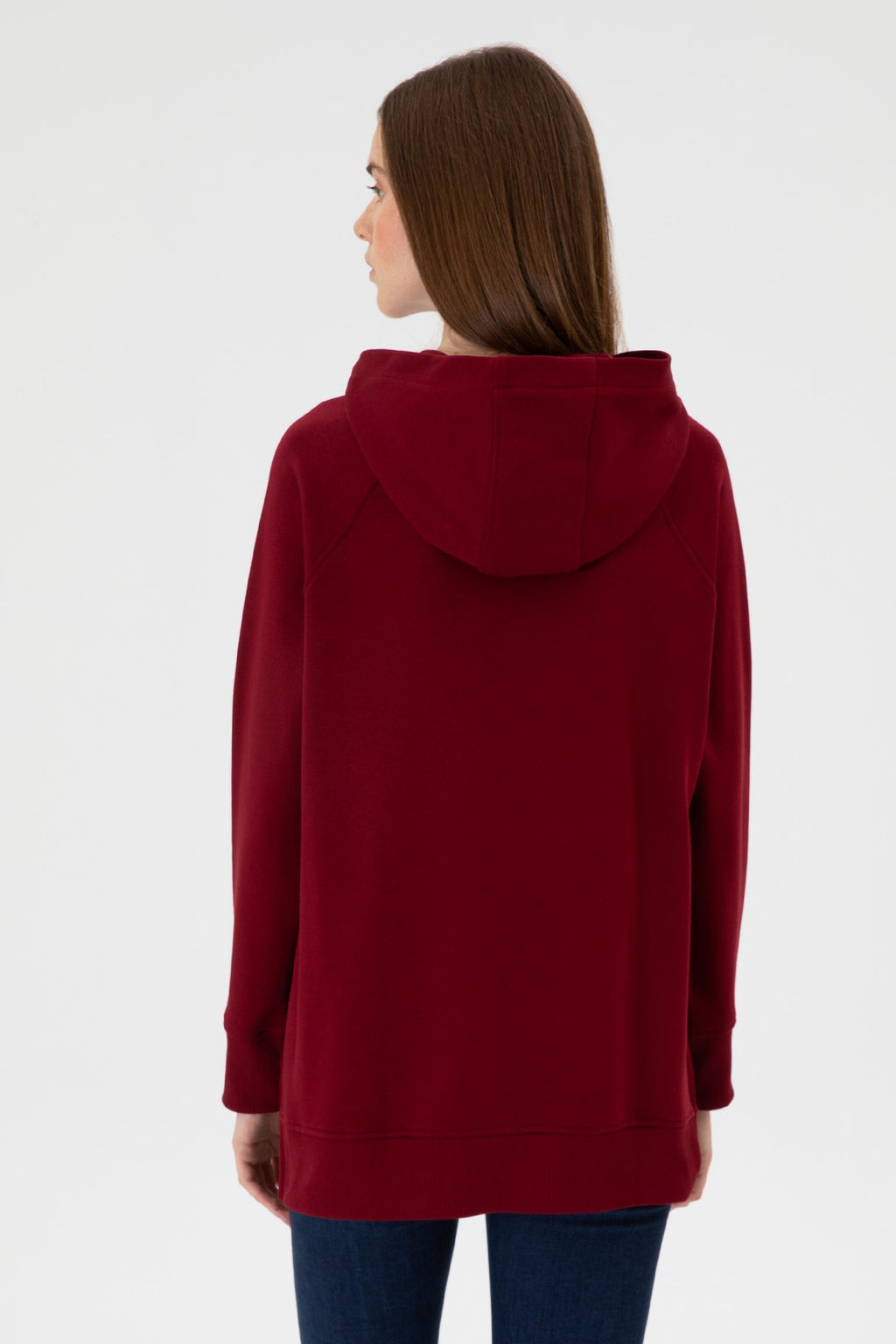 Kad_n Bordo Sweatshirt Sepette S_rpriz _ndirim - U.s. polo assn фото 5