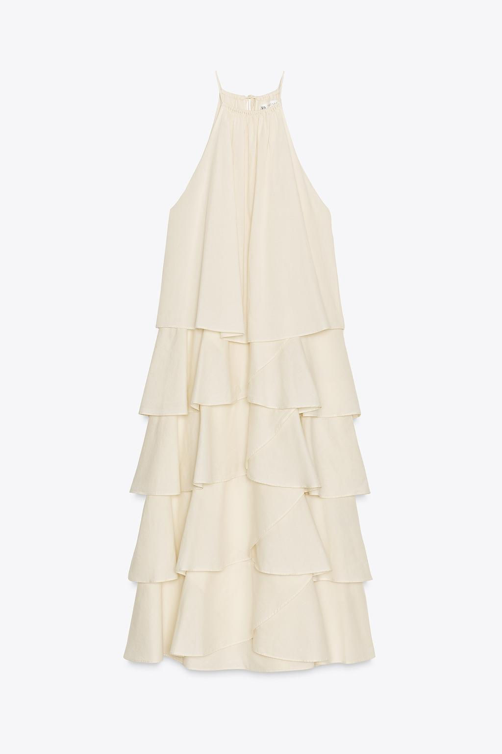 ZW COLLECTION HALTER RUFFLE DRESS - Zara фото 5