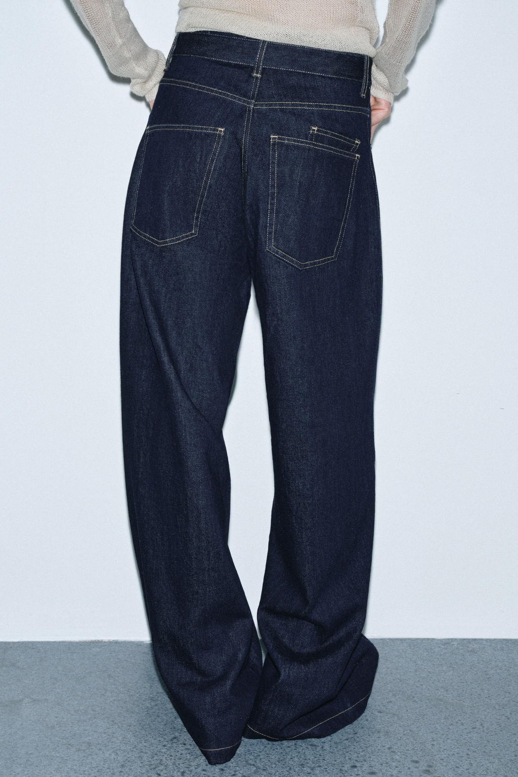 ZW COLLECTION WIDE-LEG HIGH-WAIST BELTED JEANS - Zara фото 16