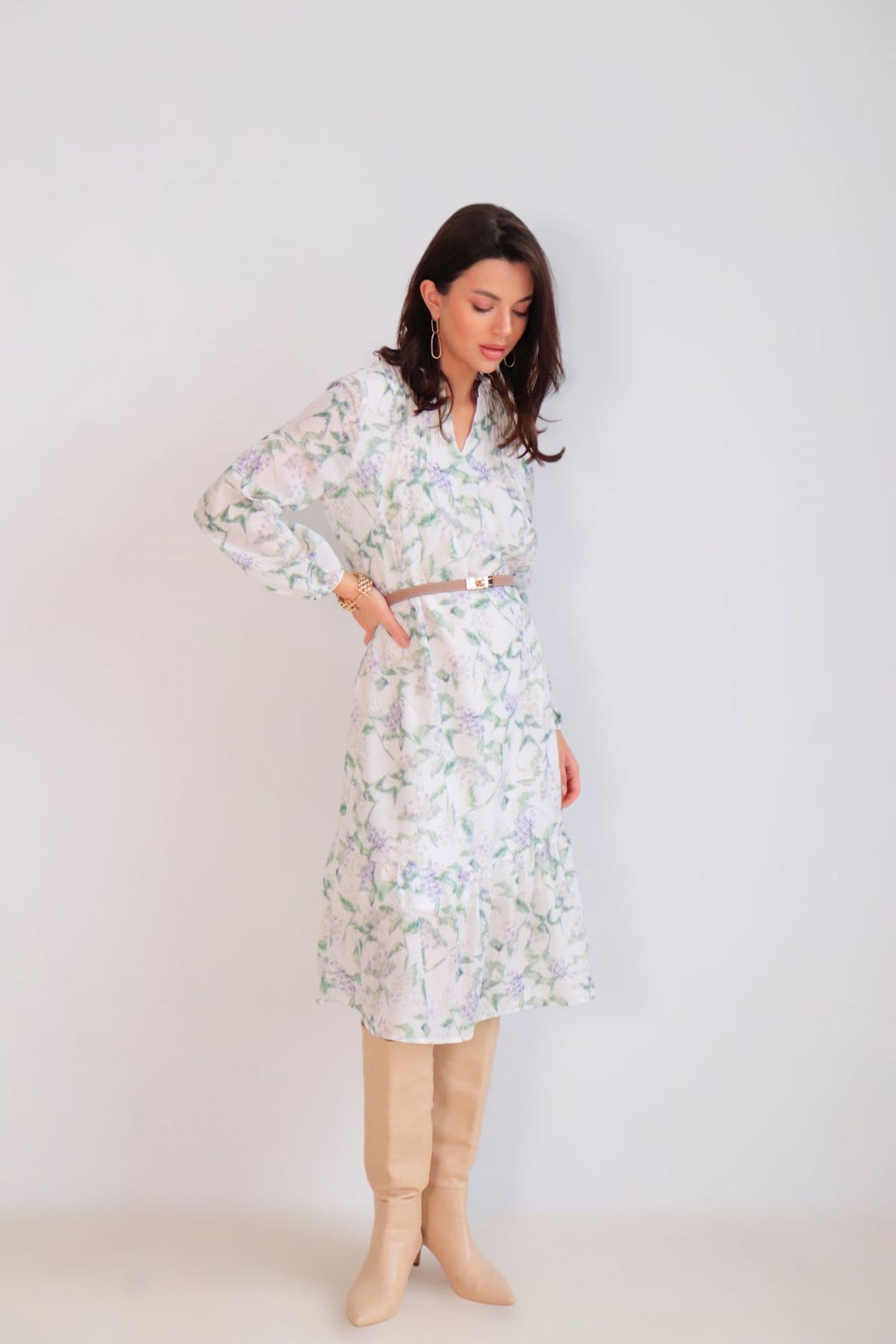 Martichelli Платье с флористичным принтом  фото 4