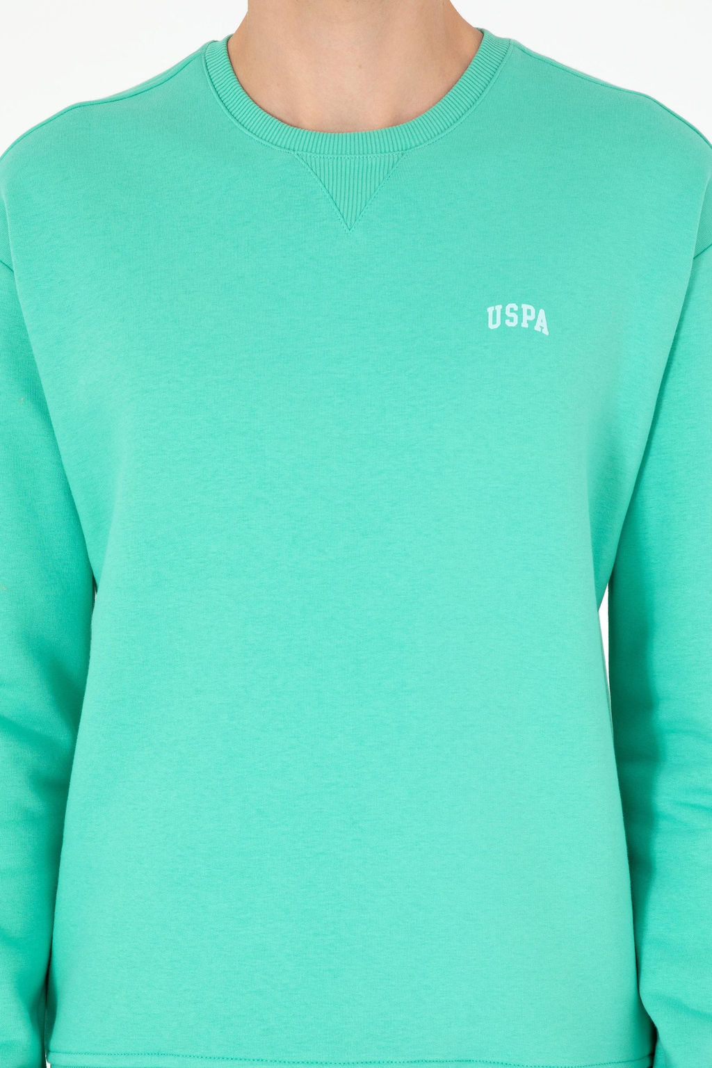 Базовый свитшот Comfort Fit с круглым вырезом цвета розового золота и мяты Неожиданная скидка в корзине - U.s. polo assn фото 6