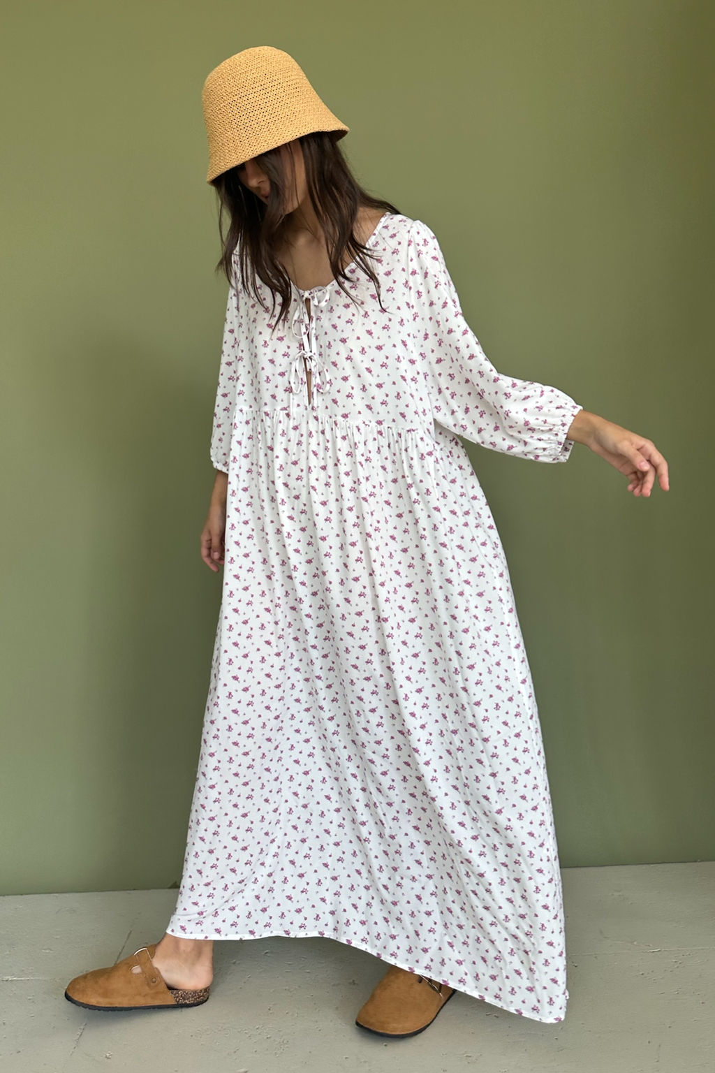 Платье женское MOON085/03/Белый, розовый - M&G all natural фото 6