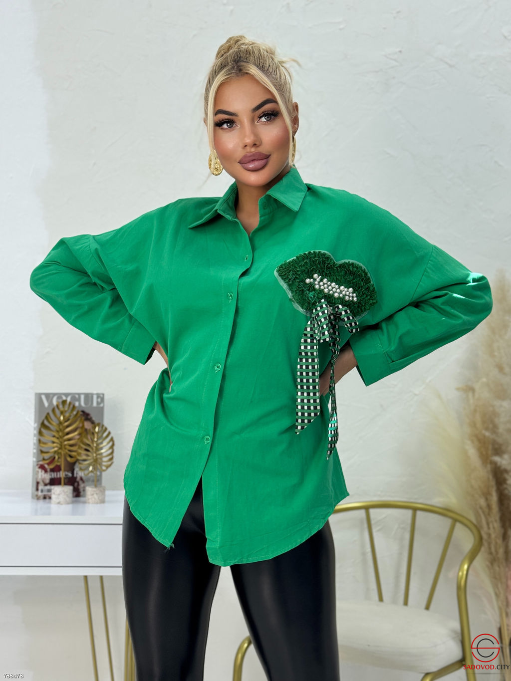 Рубашка свободная женская - Bruno фото 6