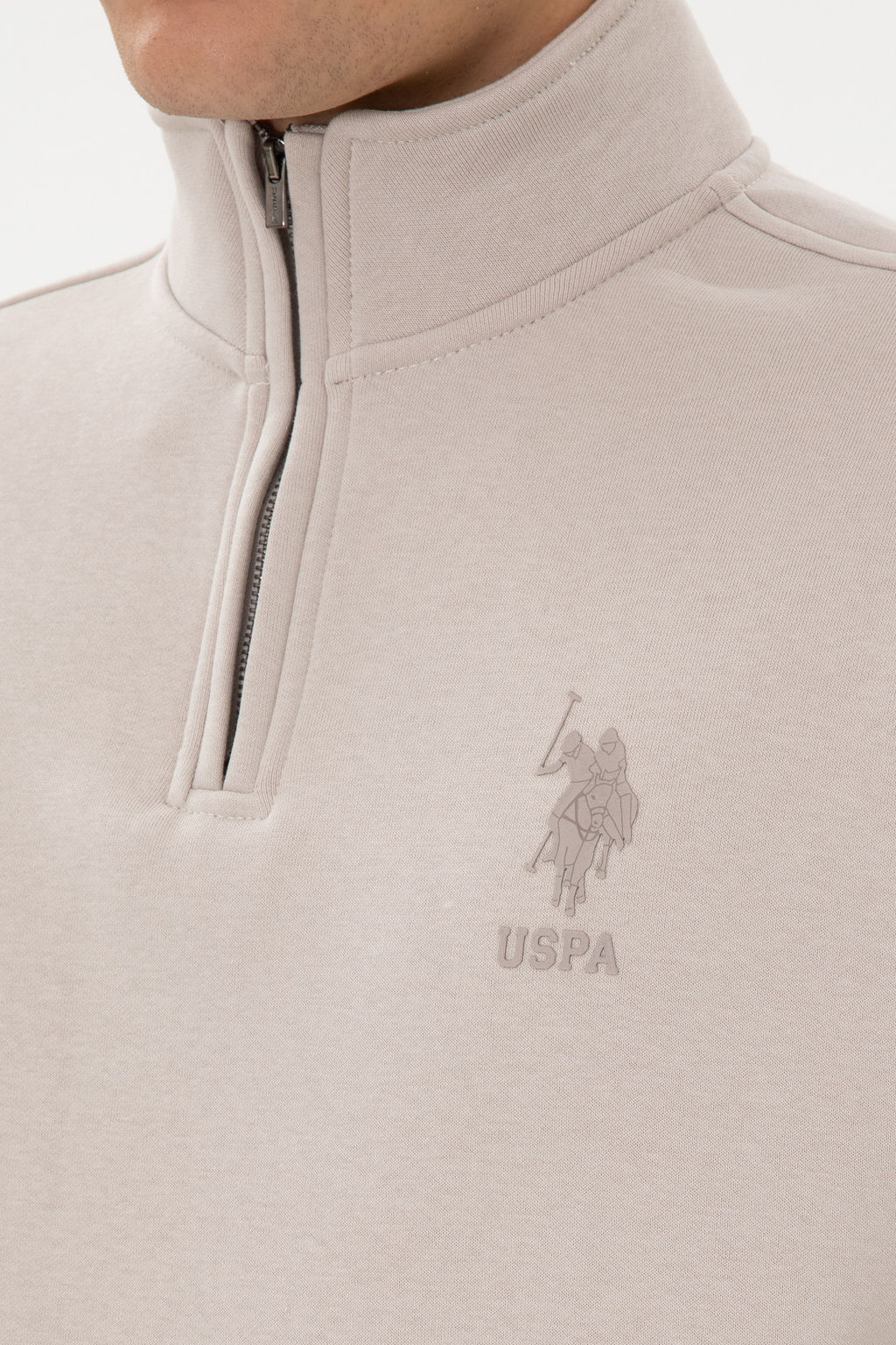 Erkek Comfort Fit Yar_m Fermuarl_ Ta_ Sweatshirt - U.s. polo assn фото 14
