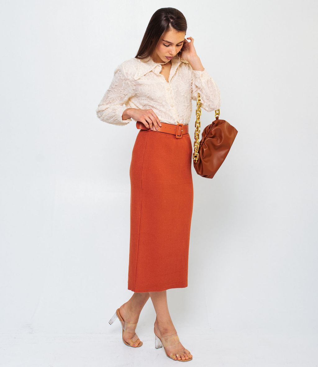 Юбка #КТ6802, терракотовый - Dommod фото 3