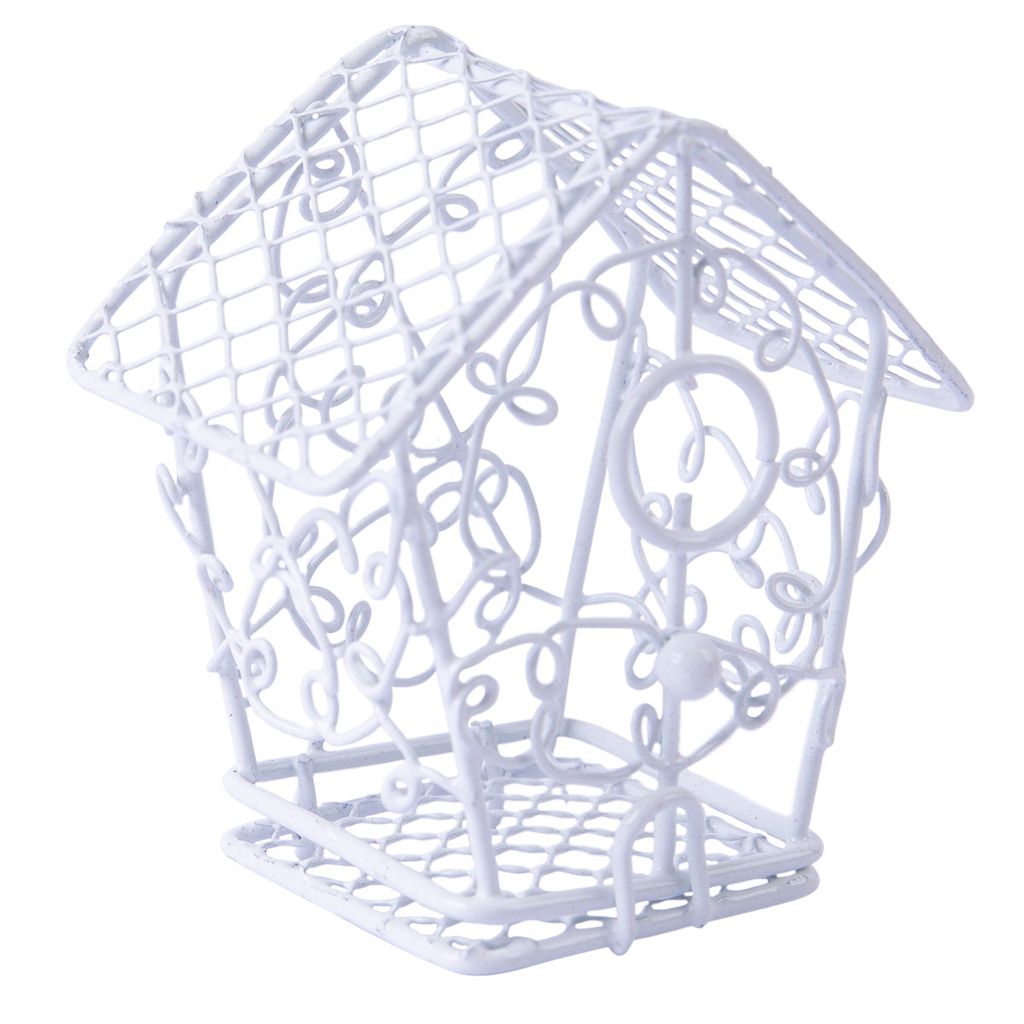 Миниатюра садовая Blumentag MET-410 Скворечник металл 6 х 6 см 01 Белый