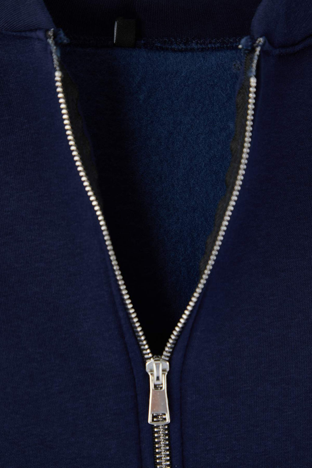 Lacivert Fermuarl? Oversize/Genis Kal?p Kal?n Ici Polarl? Orme Sweatshirt TWOAW25SW00122