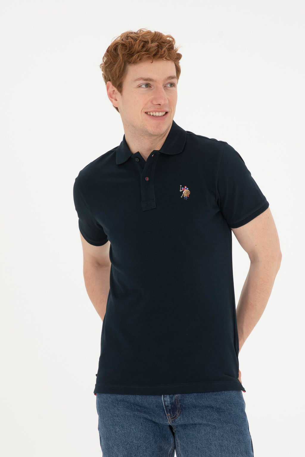 Мужская темно-синяя базовая футболка Неожиданная скидка в корзине - U.s. polo assn фото 3