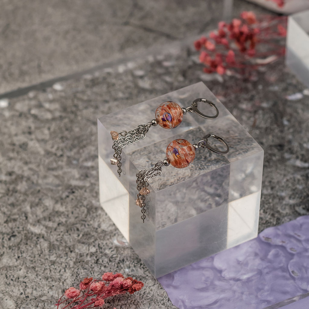 Серьги из муранского стекла CASCADE LS3539 - Vloes фото 2