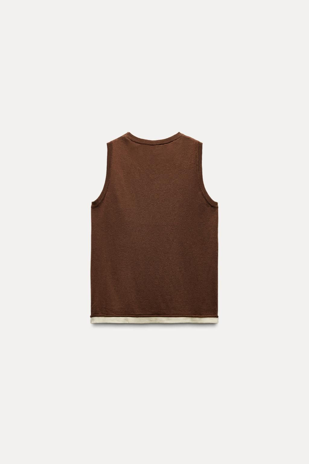 KNIT TOP WITH CONTRAST TRIMS - Zara фото 5