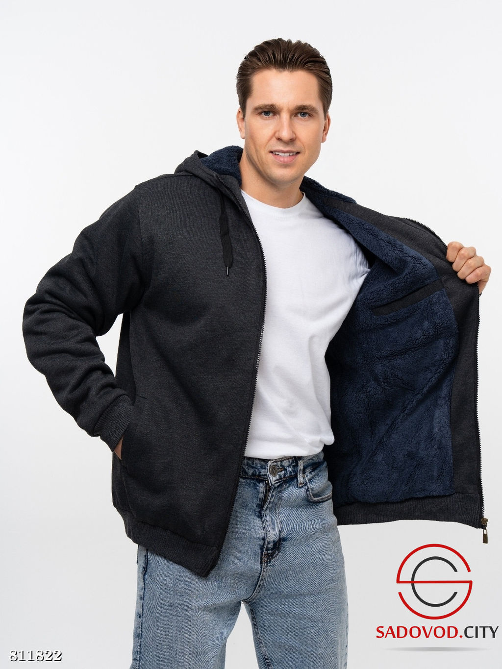 Толстовка для мужчин, мех - Bruno фото 2