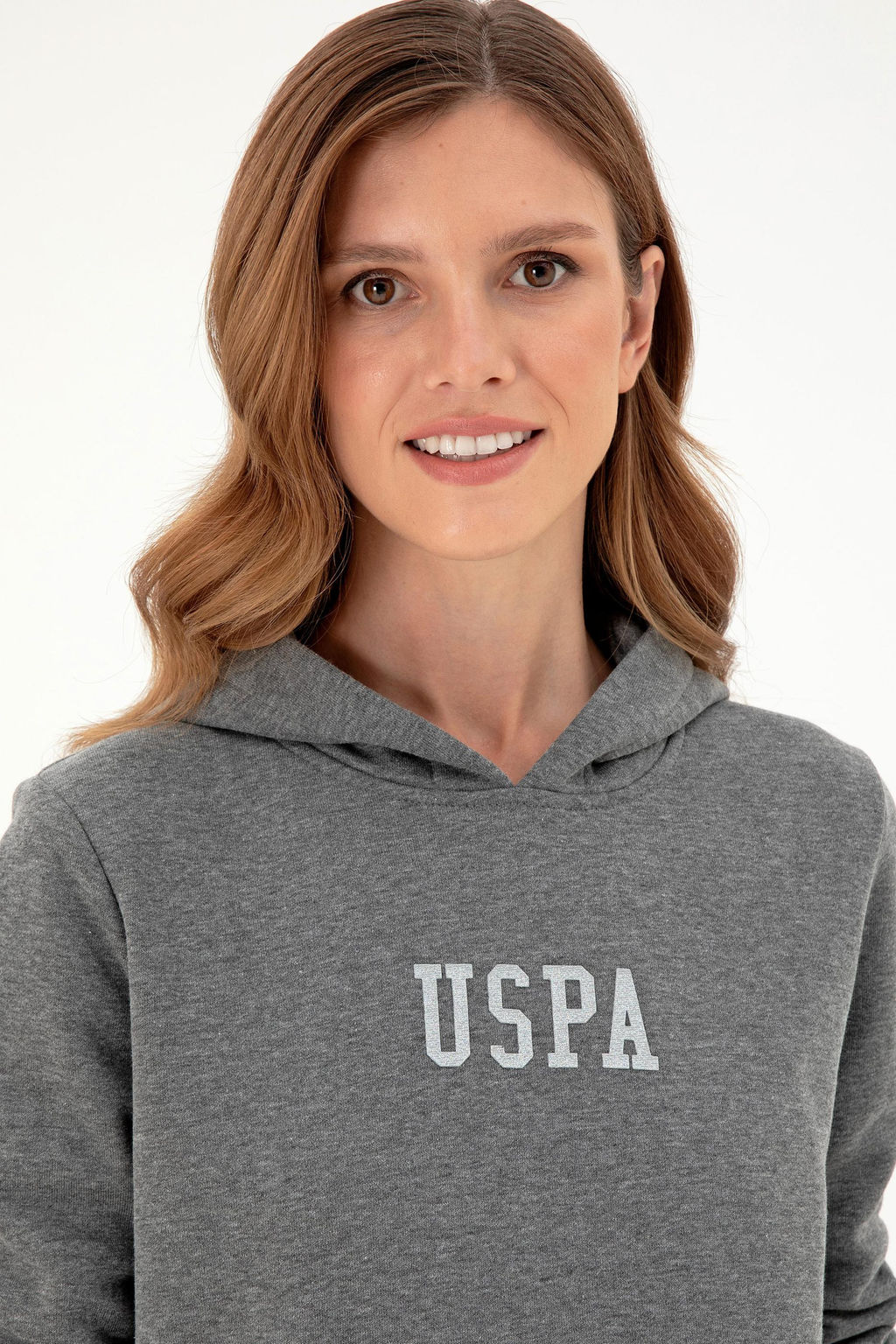 Женский базовый свитшот антрацитового меланжа Неожиданная скидка в корзине - U.s. polo assn фото 2