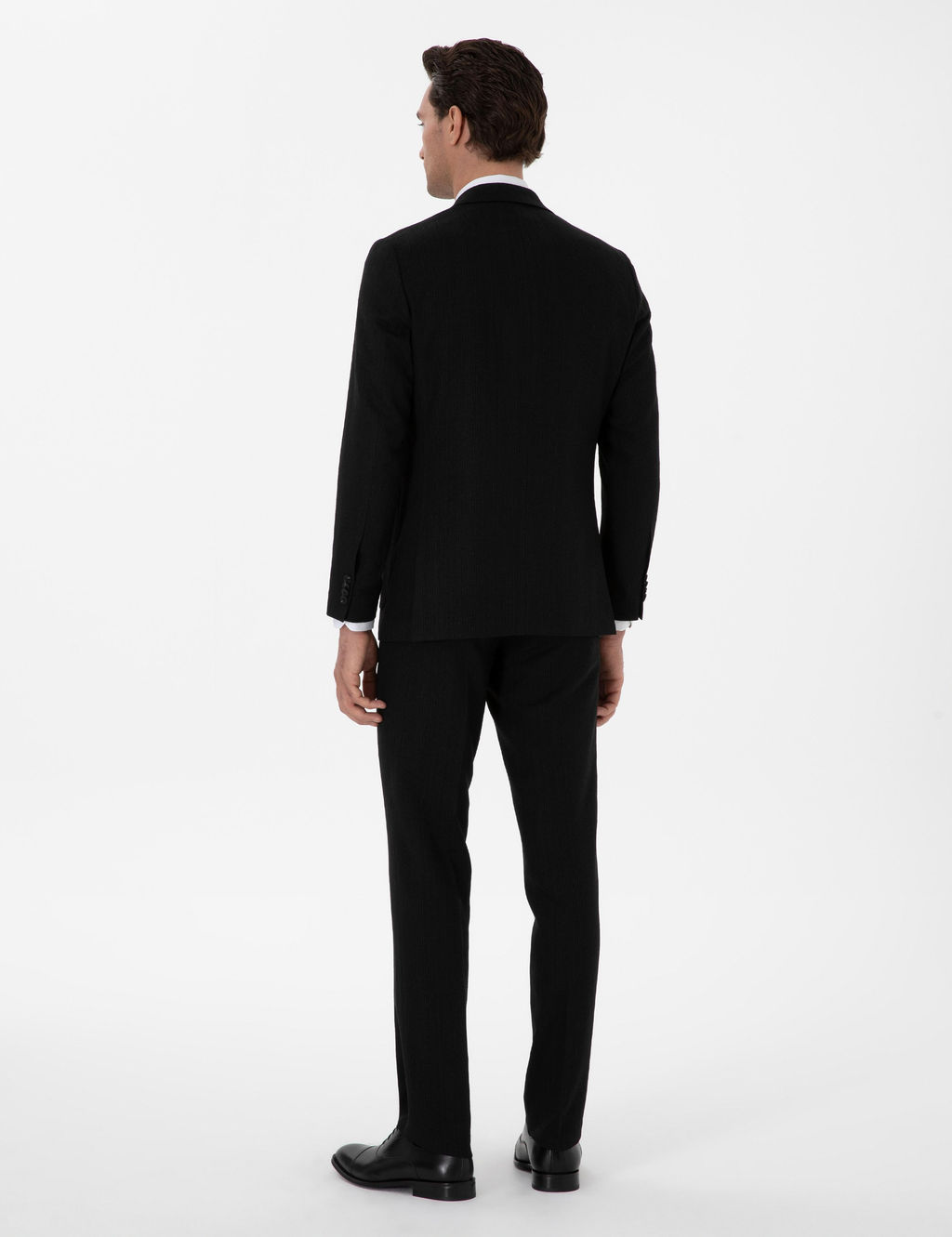 Siyah Slim Fit Keten Kar___ml_ Tak_m Elbise