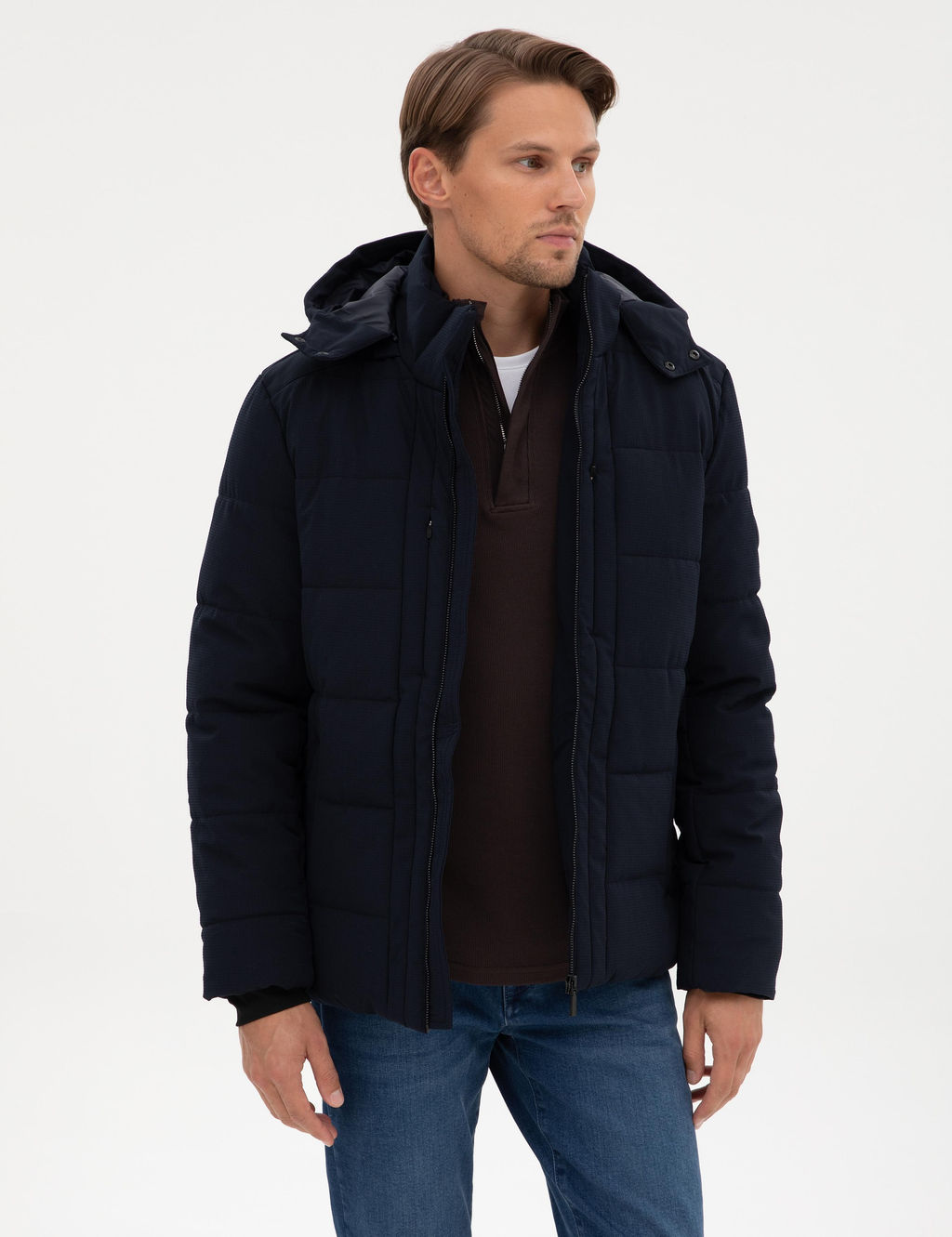 Lacivert Kap__onlu Mont - Pierre cardin фото 3