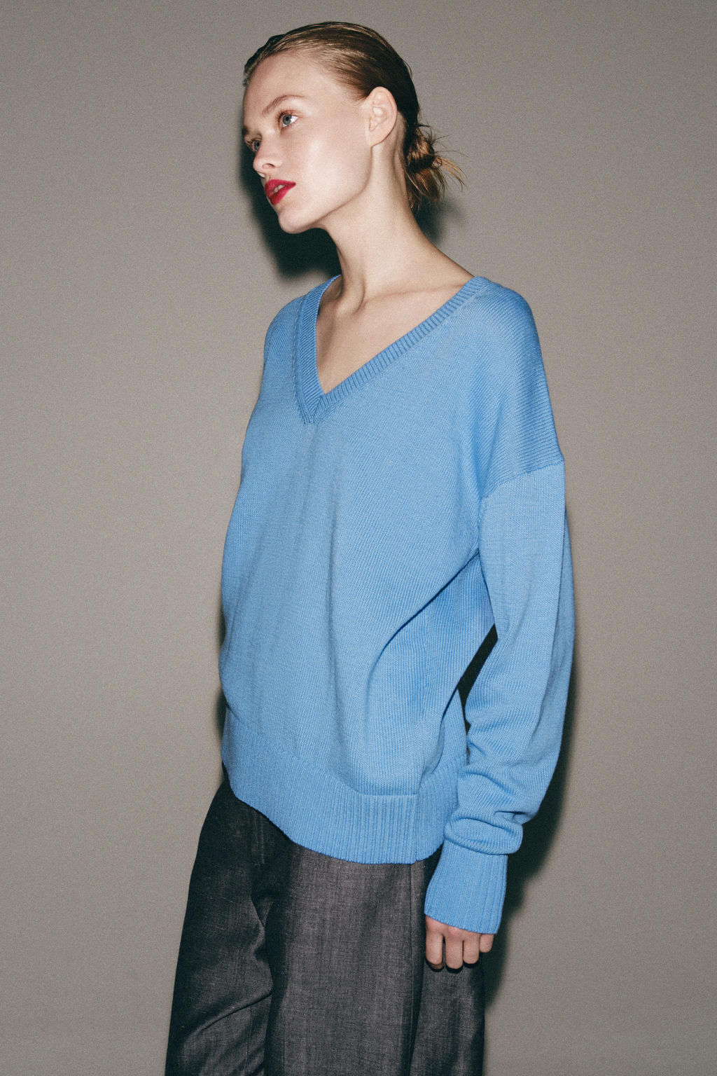 JERSEY PUNTO ESCOTE PICO / Azul - Zara фото 4