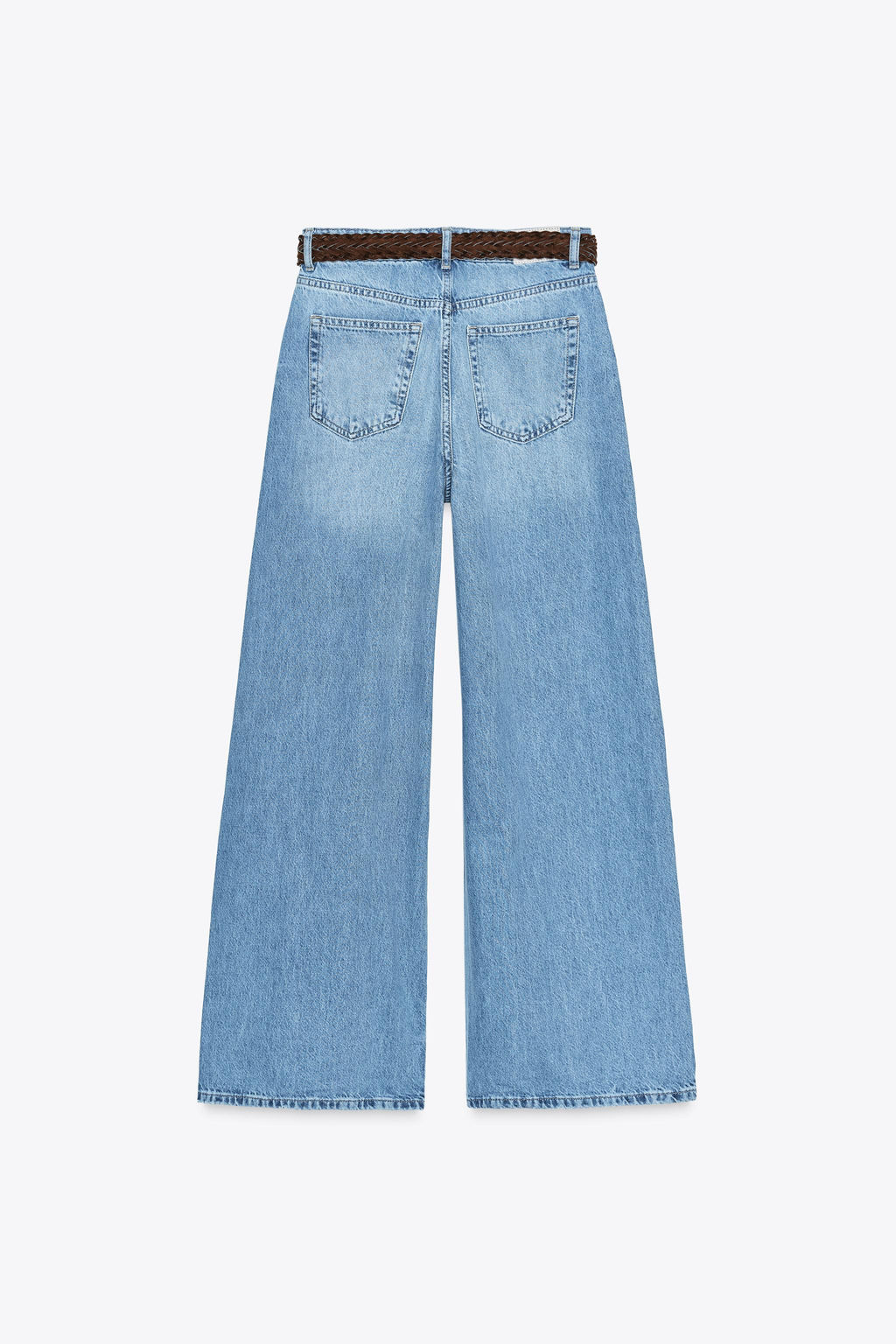 Z1975 HIGH-WAIST WIDE-LEG FULL-LENGTH JEANS WITH BELT - Zara фото 7