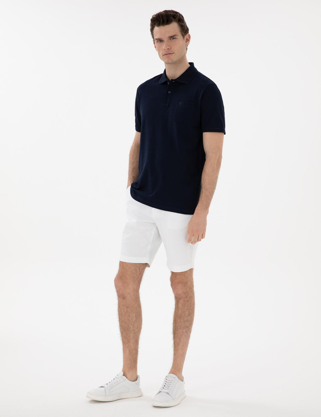 Lacivert Regular Fit K_vr_lmaz Polo Yaka Basic Ti__rt - Pierre cardin фото 4