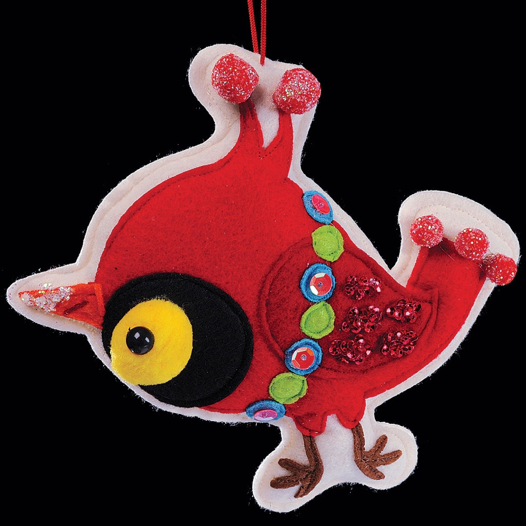 Цена за 1 шт. Украшение ErichKrause Птичка красная 13см
