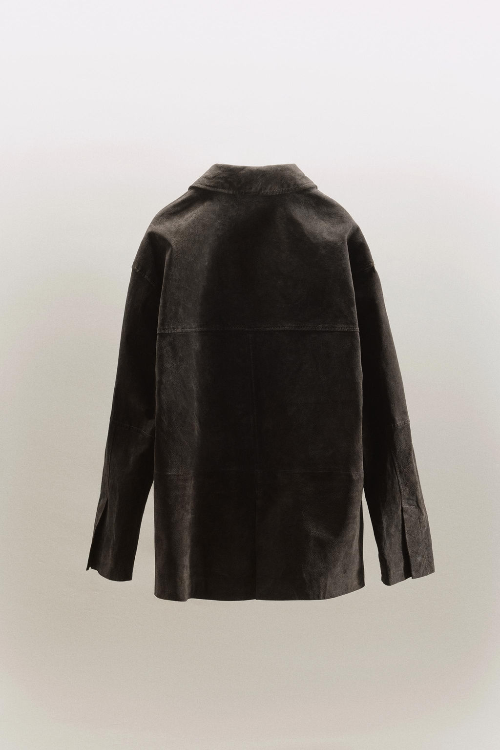 OVERSIZED 100% LEATHER SUEDE JACKET - Zara фото 10