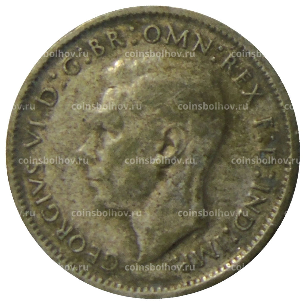 Монета 6 пенсов 1948 года Австралия