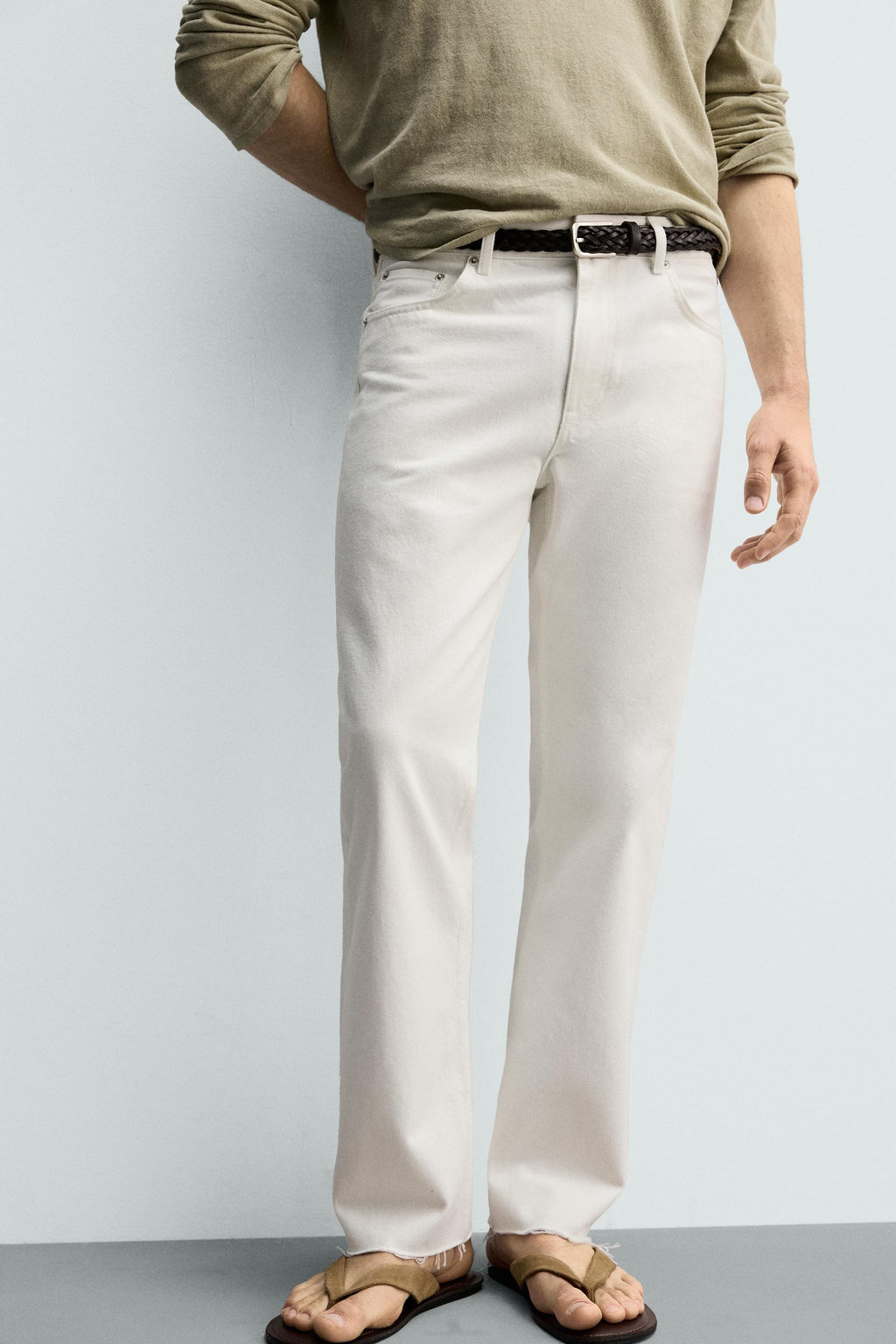 JEANS STRAIGHT FIT / Blanco - Zara фото 5