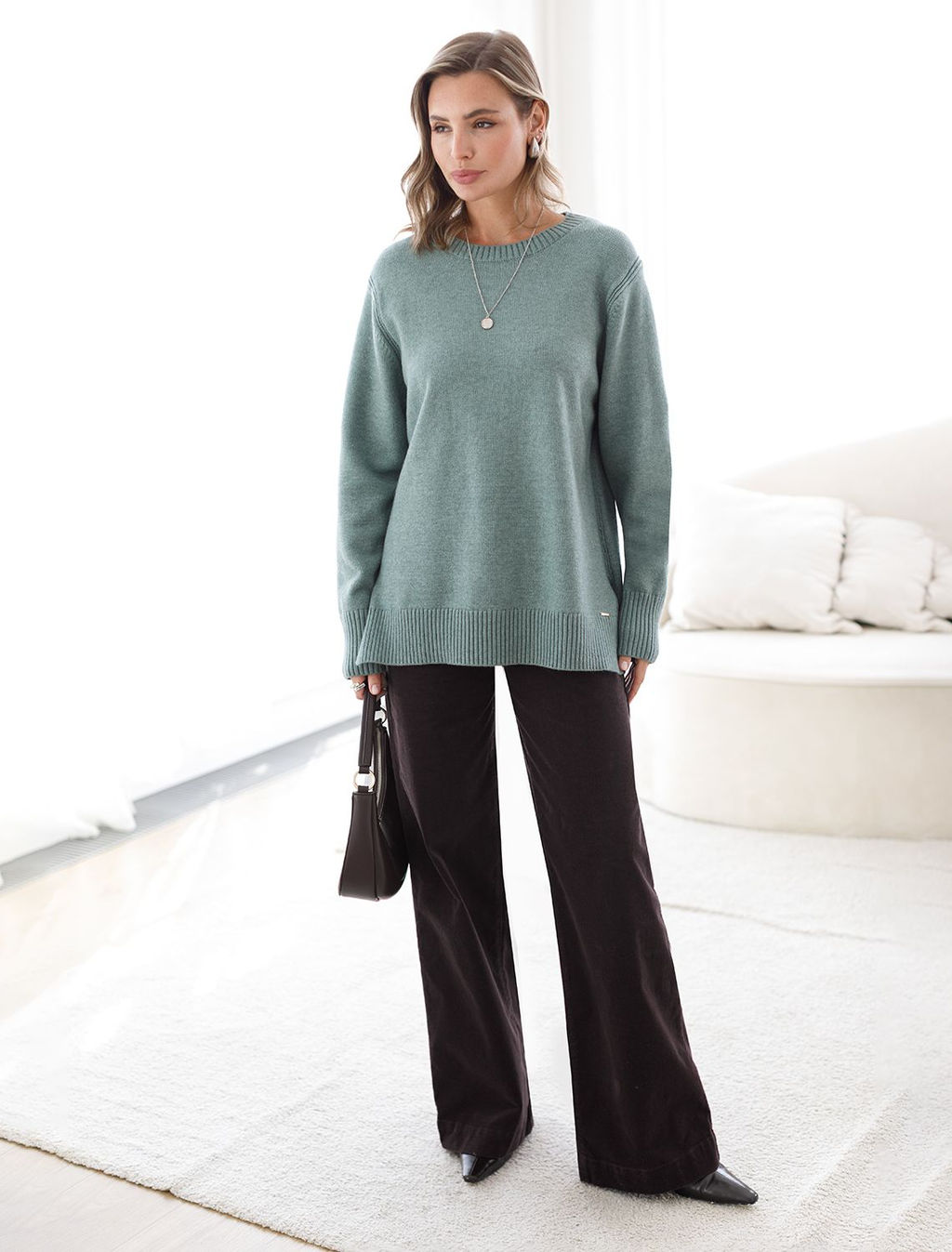 Брюки из эластичного микро-вельвета