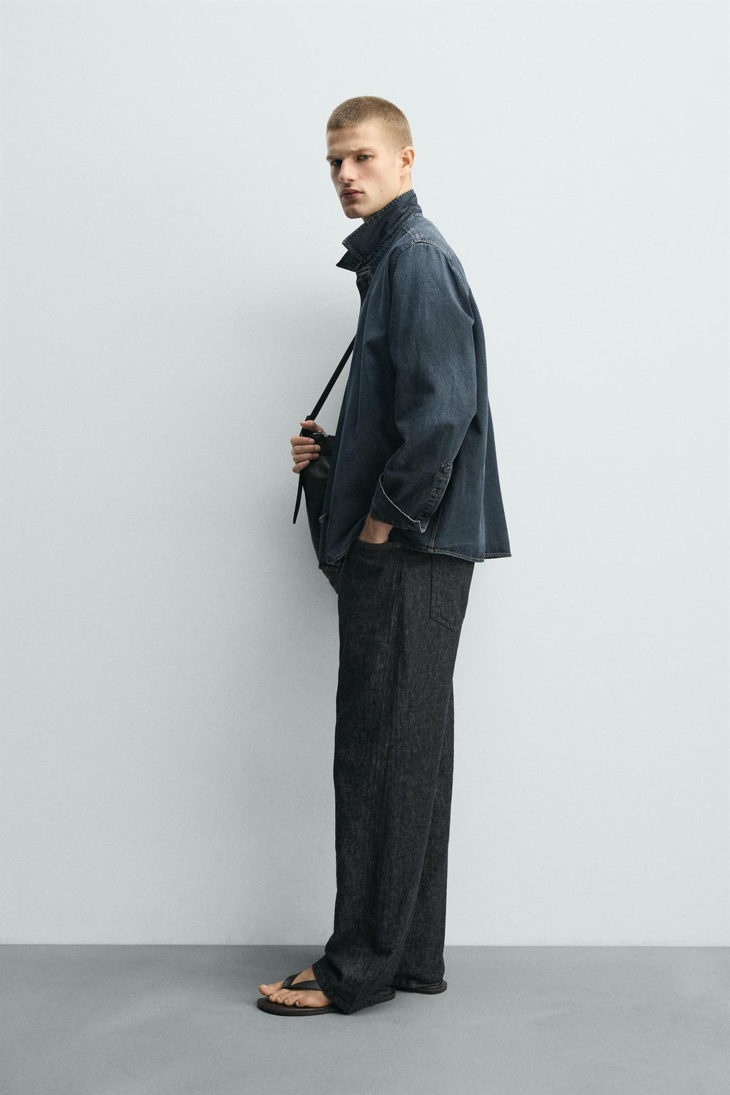 CAMISA DENIM CREMALLERA / Azul - Zara фото 4