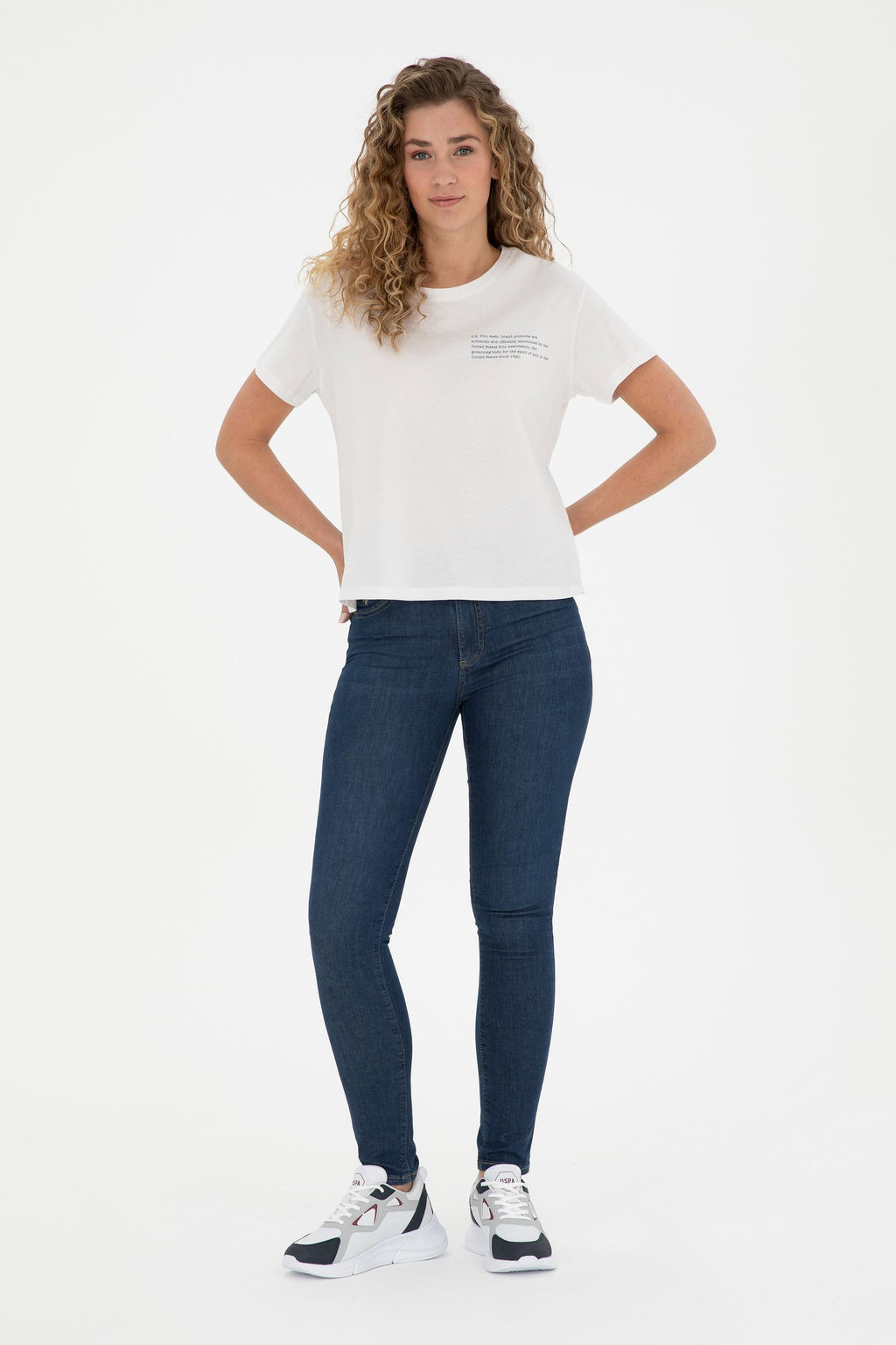 Женская футболка цвета экрю - U.s. polo assn фото 11
