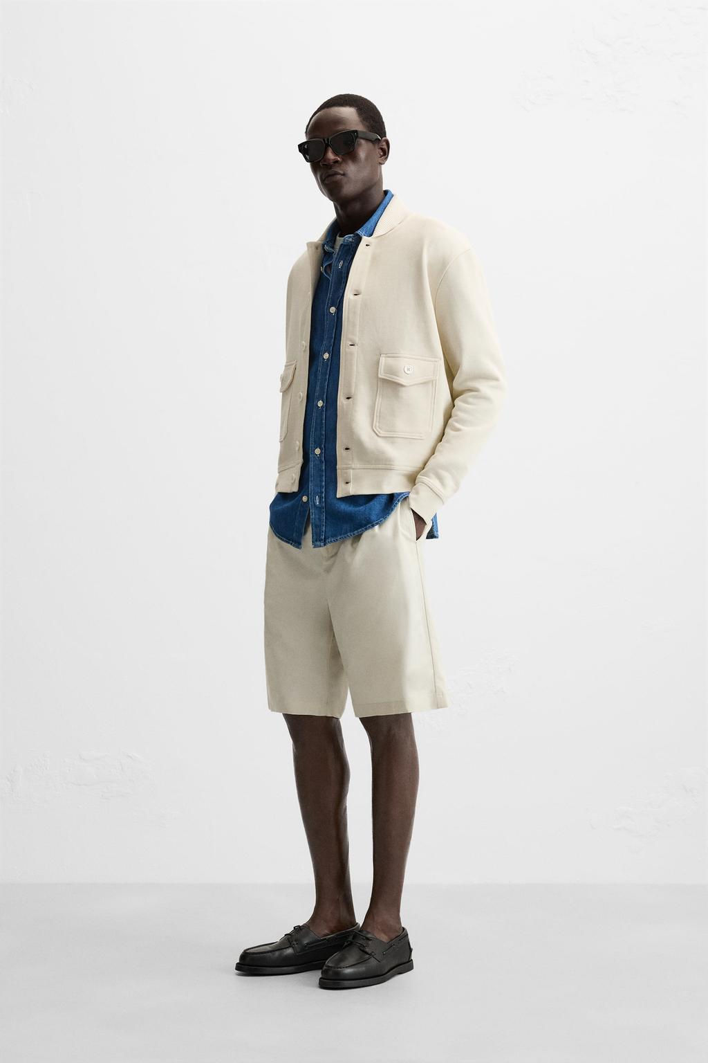 RIBBED JACKET WITH POCKETS - Zara фото 4