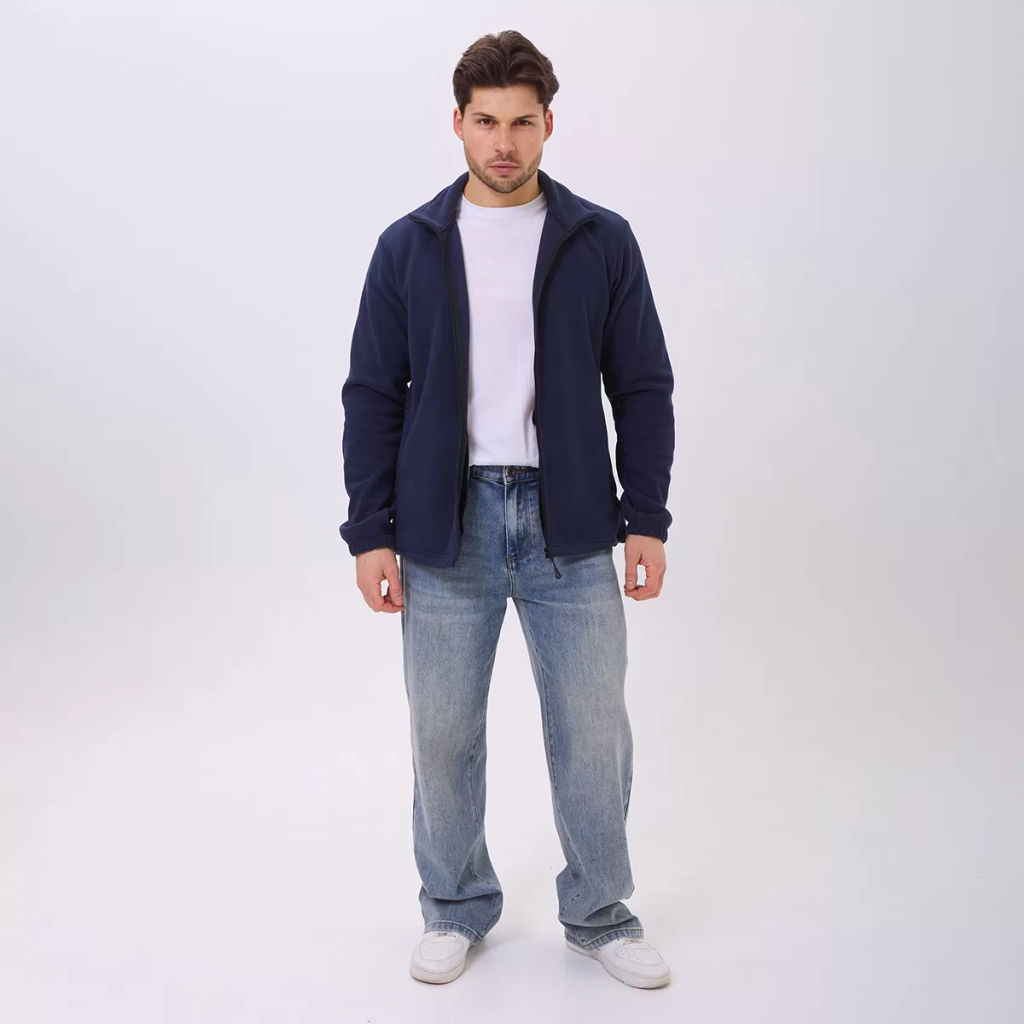 RODOS Толстовка на молнии мужская флис М-321 Синий  фото 8