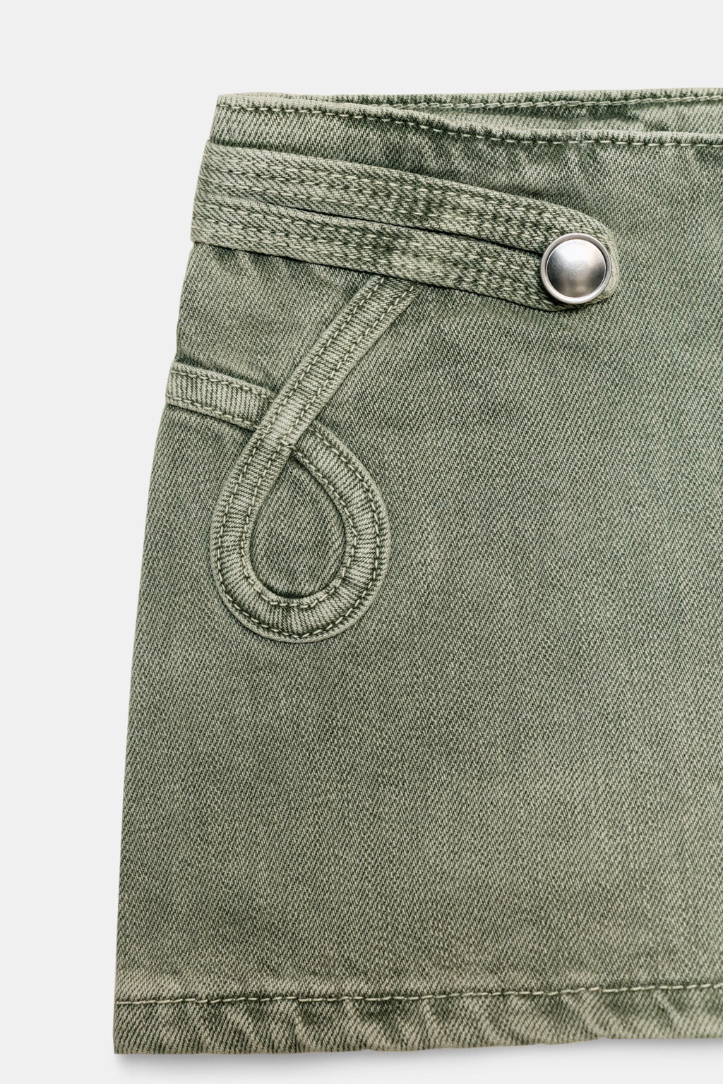 SHORT MINI BOTONES / Verde - Zara фото 8
