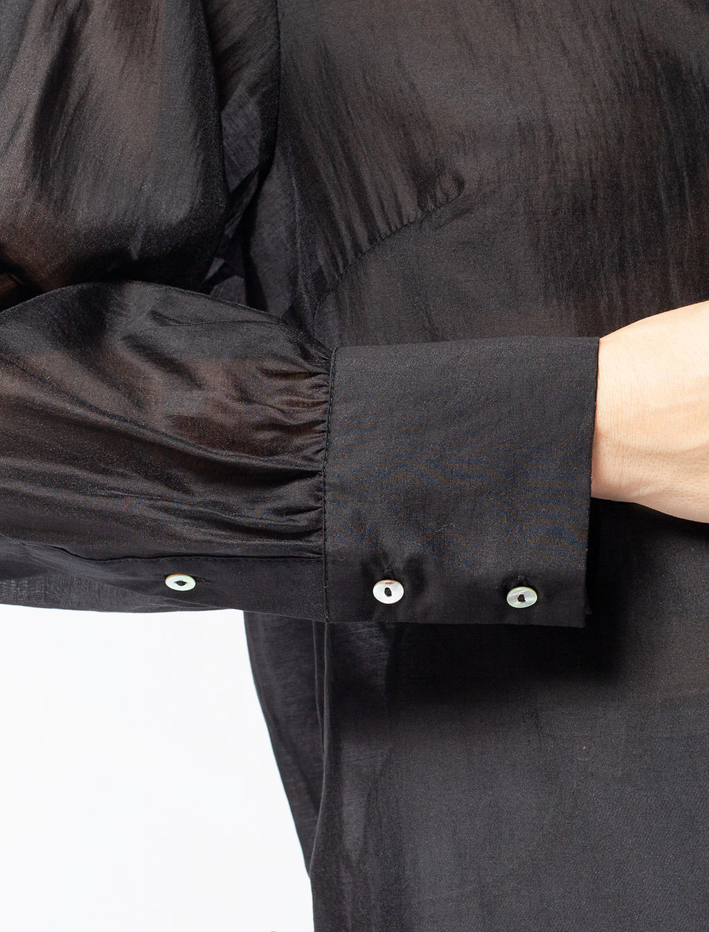 VILATTE / Блузка из полупрозрачного лиоцелла с натуральным шелком  фото 10