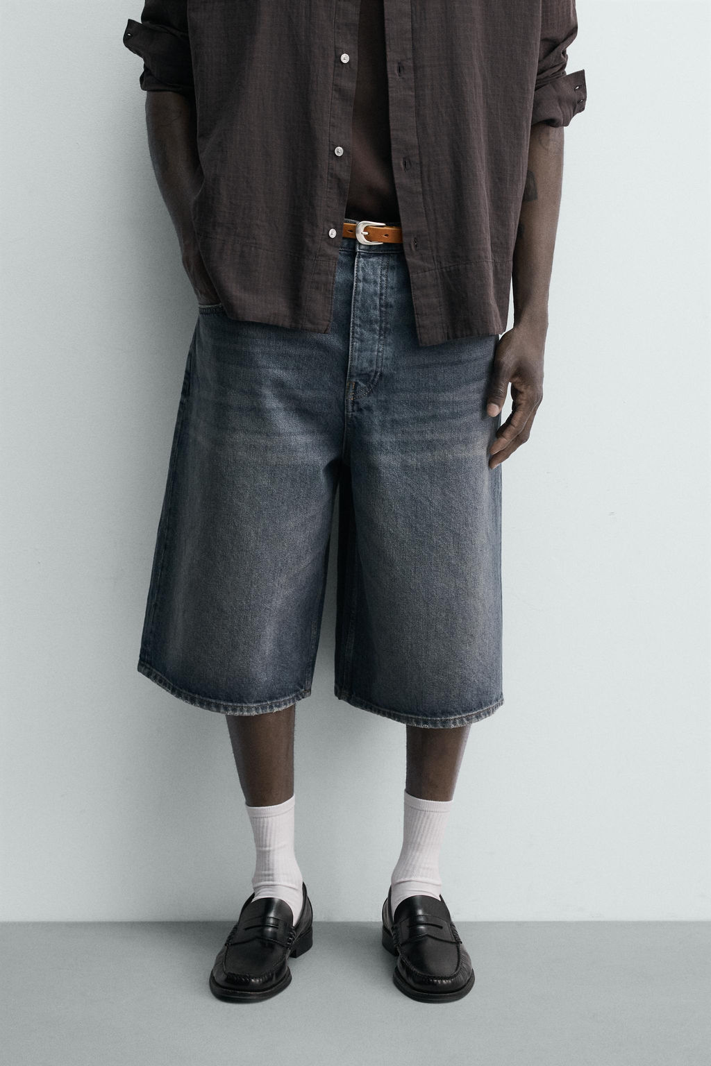 BERMUDA DENIM BAGGY FIT / Azul