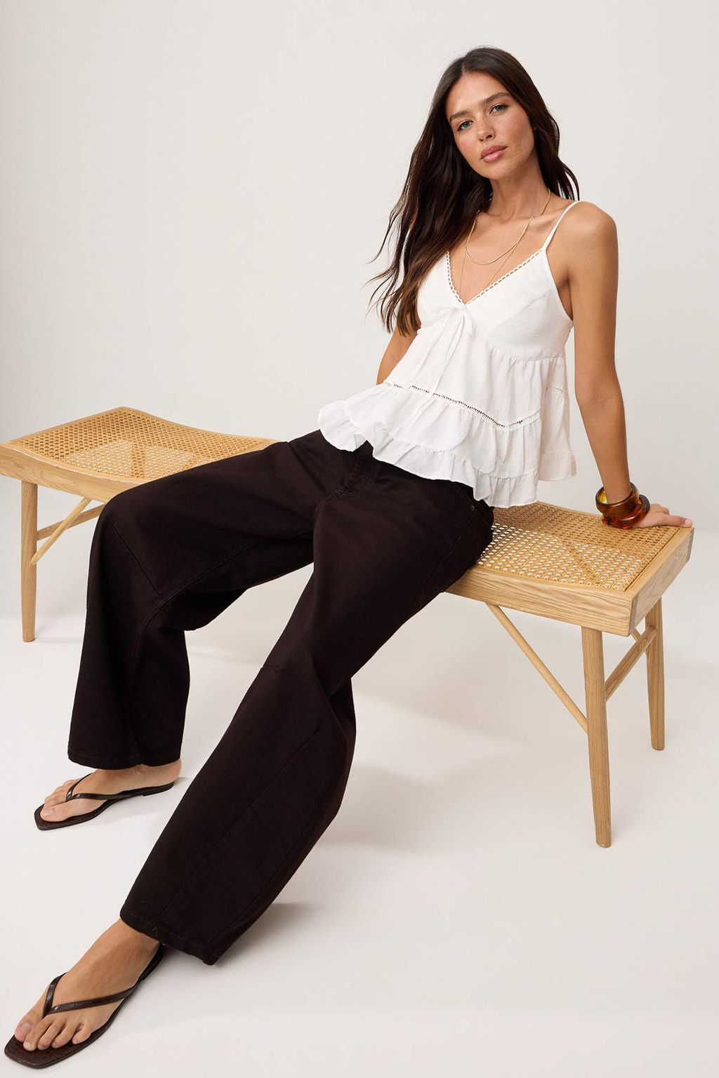 K?rm?z? Godeli S?rt? Gipe Detayl? Dokuma Bluz TWOSS26BZ00421 - Trendyolmilla фото 4