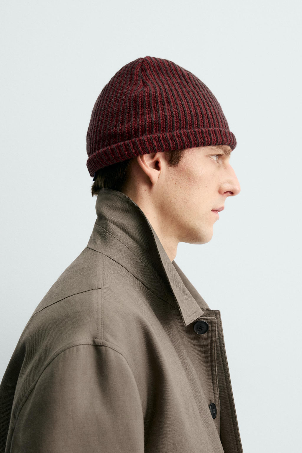 GORRO BEANIE CON LANA AARON LEVINE X ZARA / Rojo  фото 2