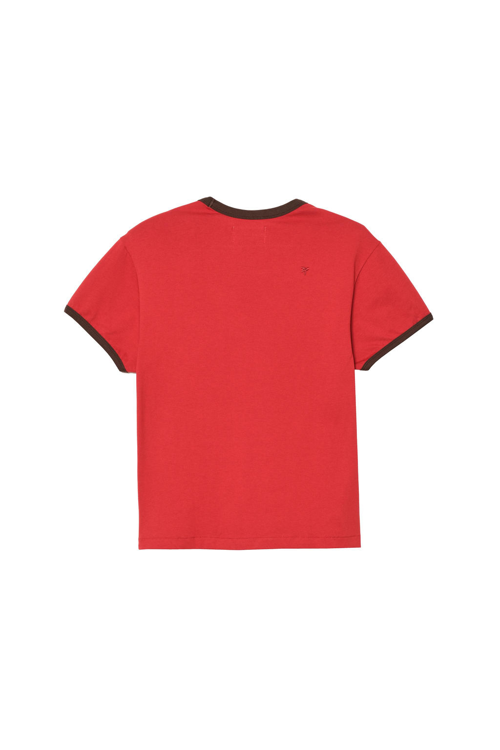 CAMISETA SLIM FIT RIB CONTRASTE / Rojo